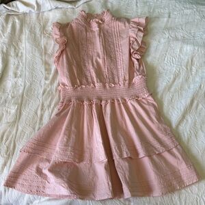Cleobella Versailles Light Pink Ruffle Coquette Style Like New Ruffle Dress